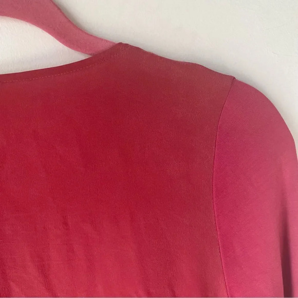 COS raspberry pink silk back long sleeve top S - Picture 5 of 12
